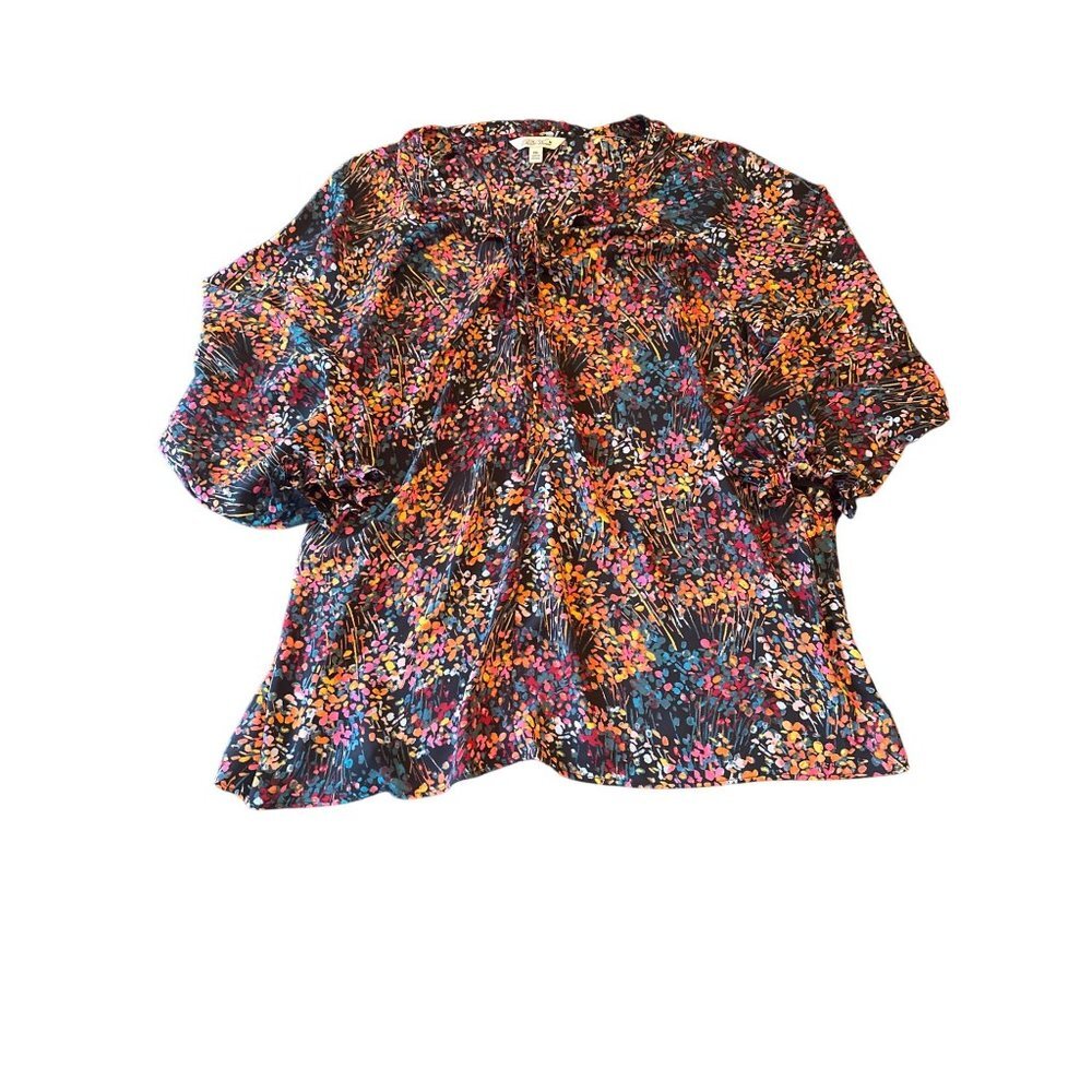 The Pioneer Woman XXL Floral Print Blouse Long Sleeve Multicolor Womens Top